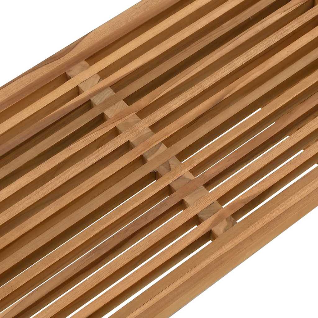 Garten Beistelltisch Braun 70 x 37,5 x 35,5 cm Teak-Massivholz