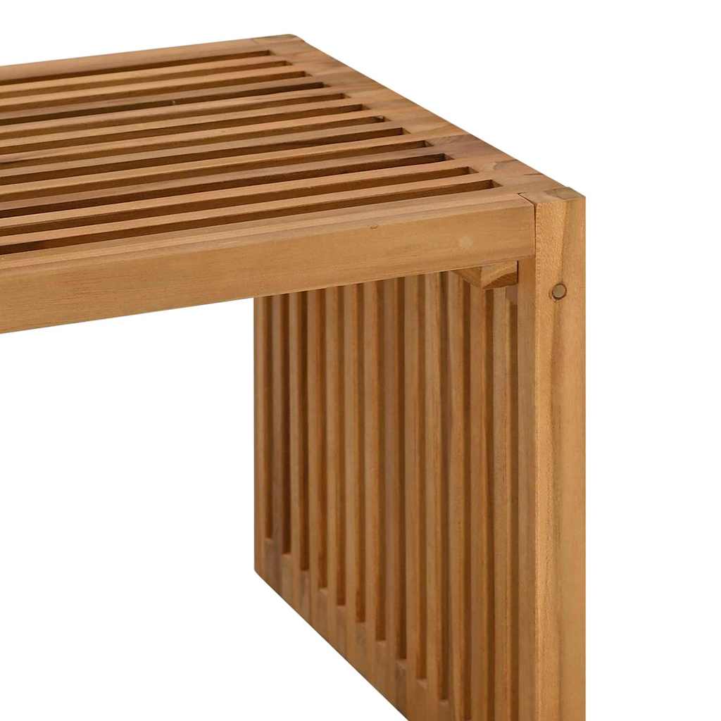 Garten Beistelltisch Braun 70 x 37,5 x 35,5 cm Teak-Massivholz
