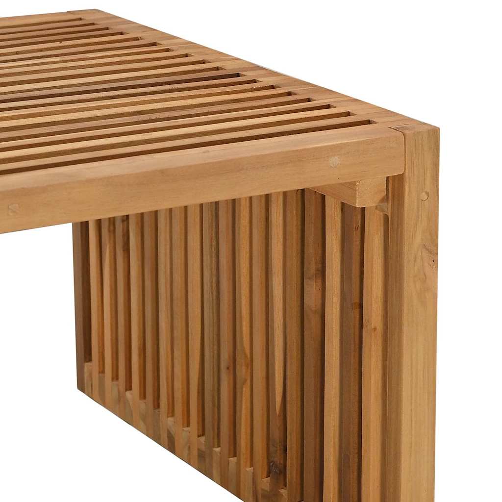 Garten Beistelltisch Braun 110 x 55 x 35,5 cm Teak-Massivholz