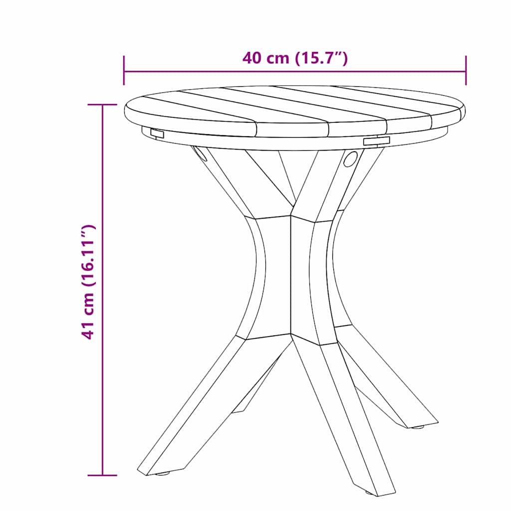 Beistelltisch Braun 40 x 40 x 41 cm Teak-Massivholz