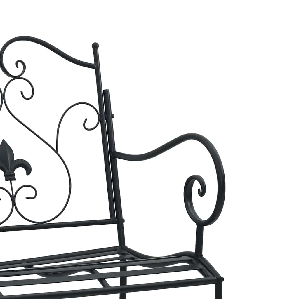 Gartenbank Schwarz 104 x 54 x 93cm Stahl