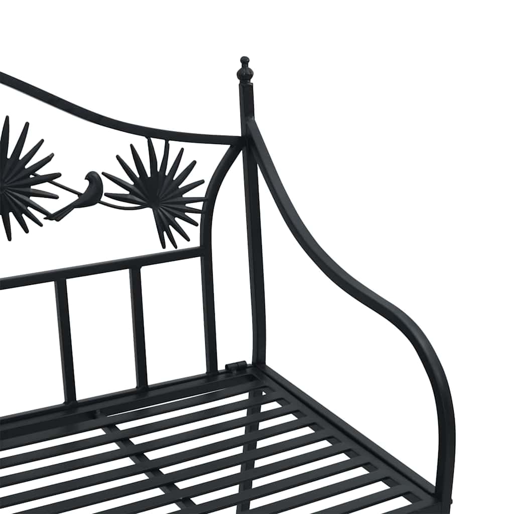 Gartenbank Schwarz 104 x 54 x 93cm Stahl