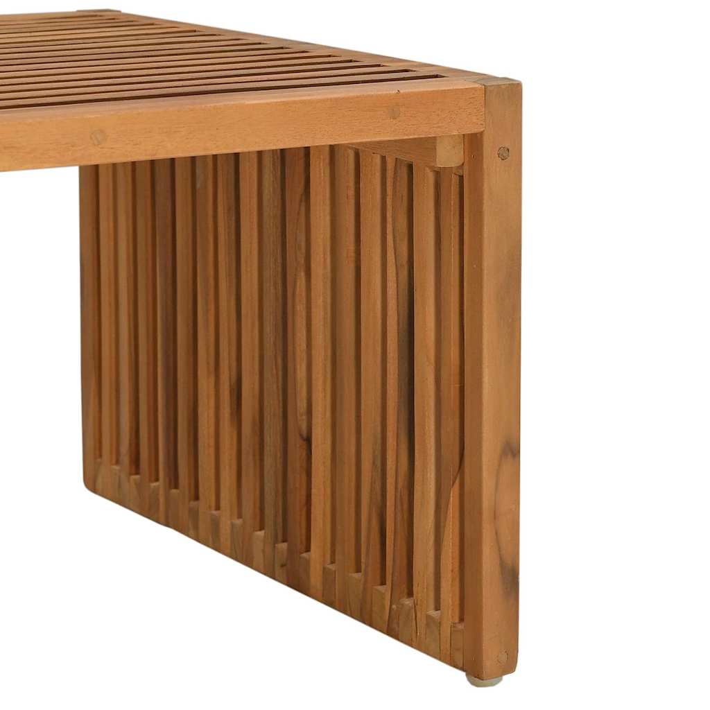 Garten Beistelltisch Braun 90 x 50 x 36 cm Teak-Massivholz