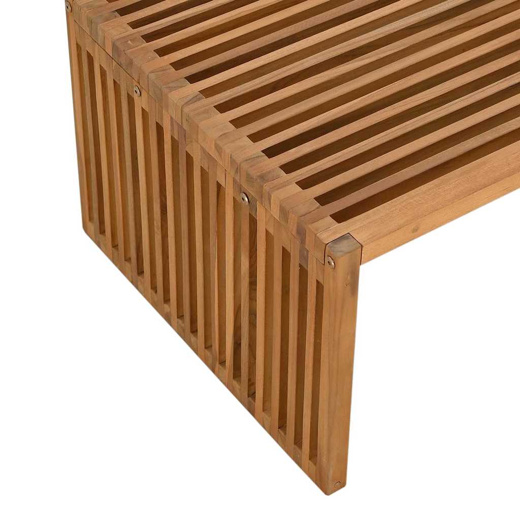 Garten Beistelltisch Braun 90 x 50 x 36 cm Teak-Massivholz