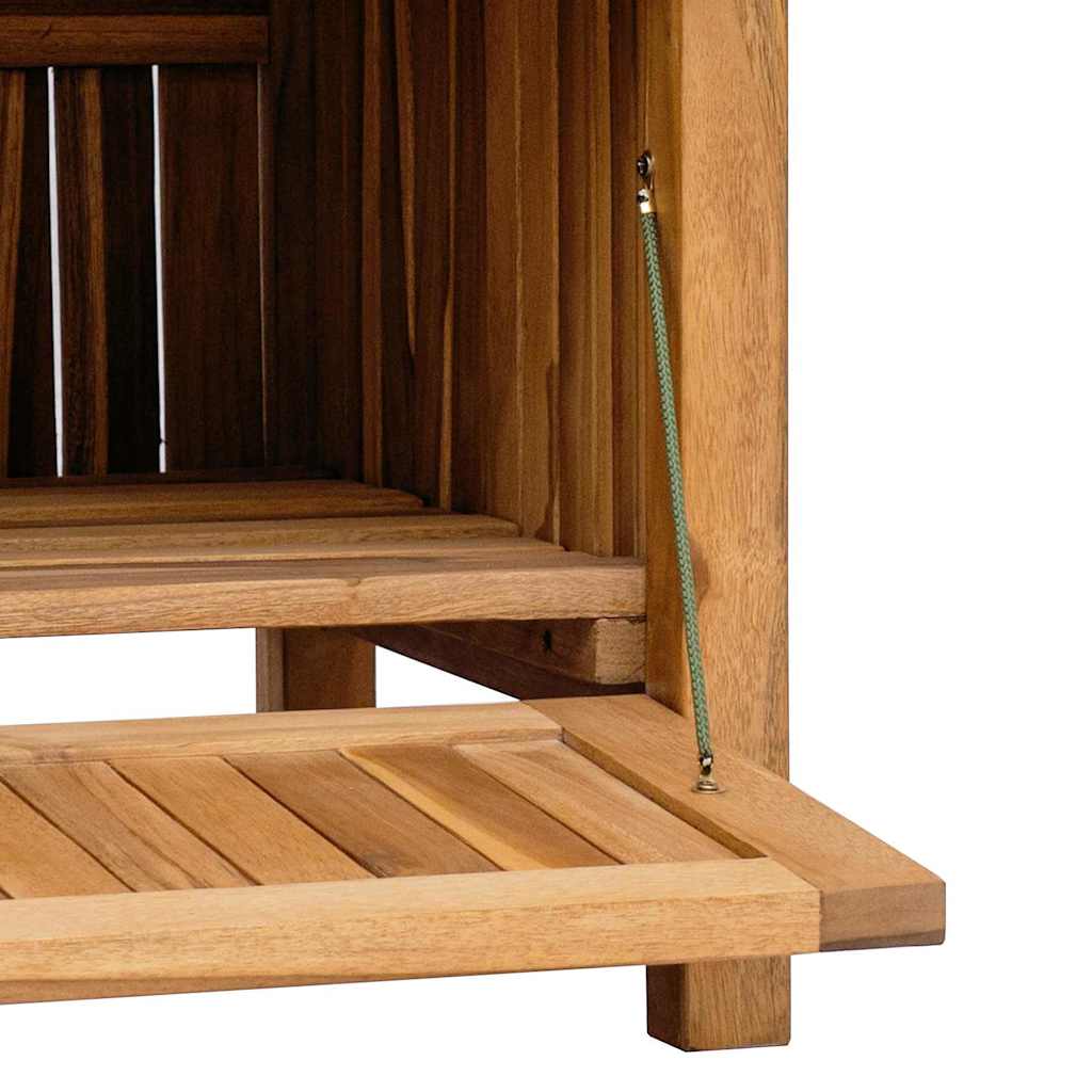 Gartenaufbewahrungsbank Braun 114 x 60 x 90 cm Massivholz Teak