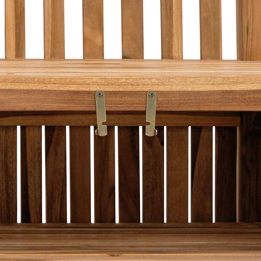 Gartenaufbewahrungsbank Braun 114 x 60 x 90 cm Massivholz Teak