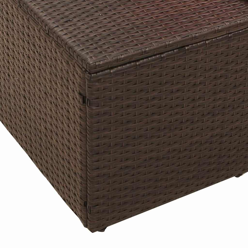 Gartensofa mit Kissen Braun 123 x 62 x 69cm Poly-Rattan
