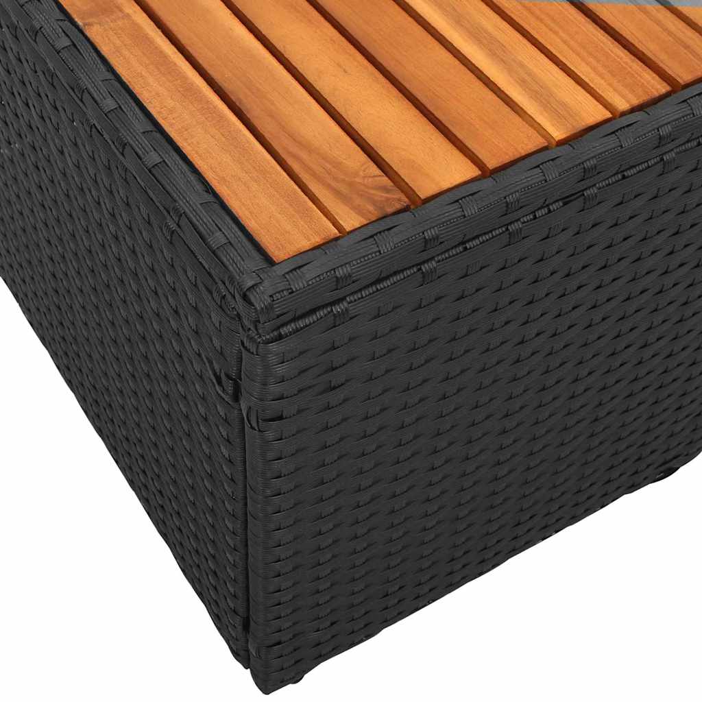 Gartensofa Schwarz 184 x 62 x 85cm Poly-Rattan