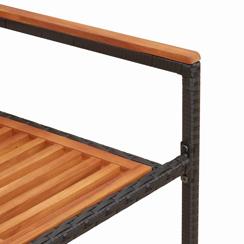 Garten Stapelstühle 2 pcs Braun, Schwarz