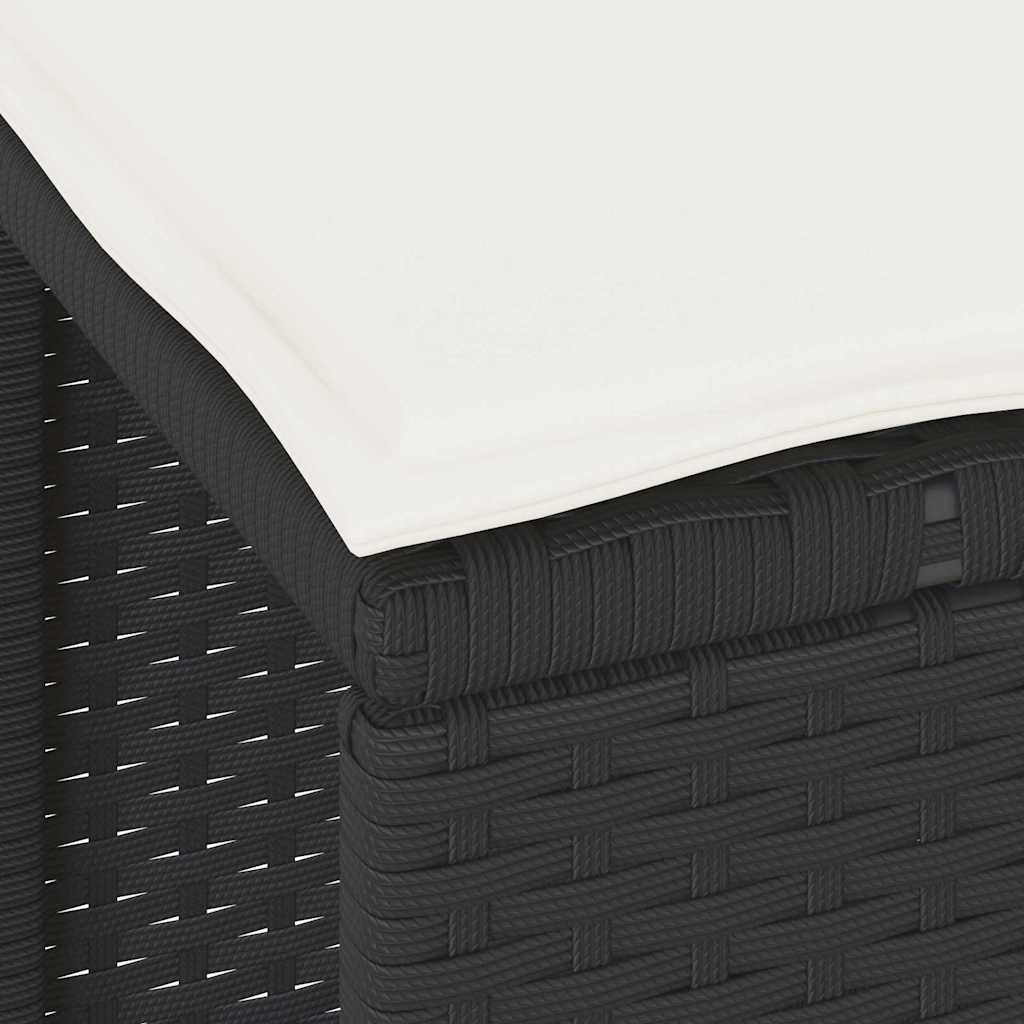 Garten Essgruppe 3 pcs Schwarz Poly Rattan