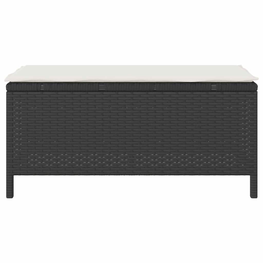 Garten Essgruppe 3 pcs Schwarz Poly Rattan