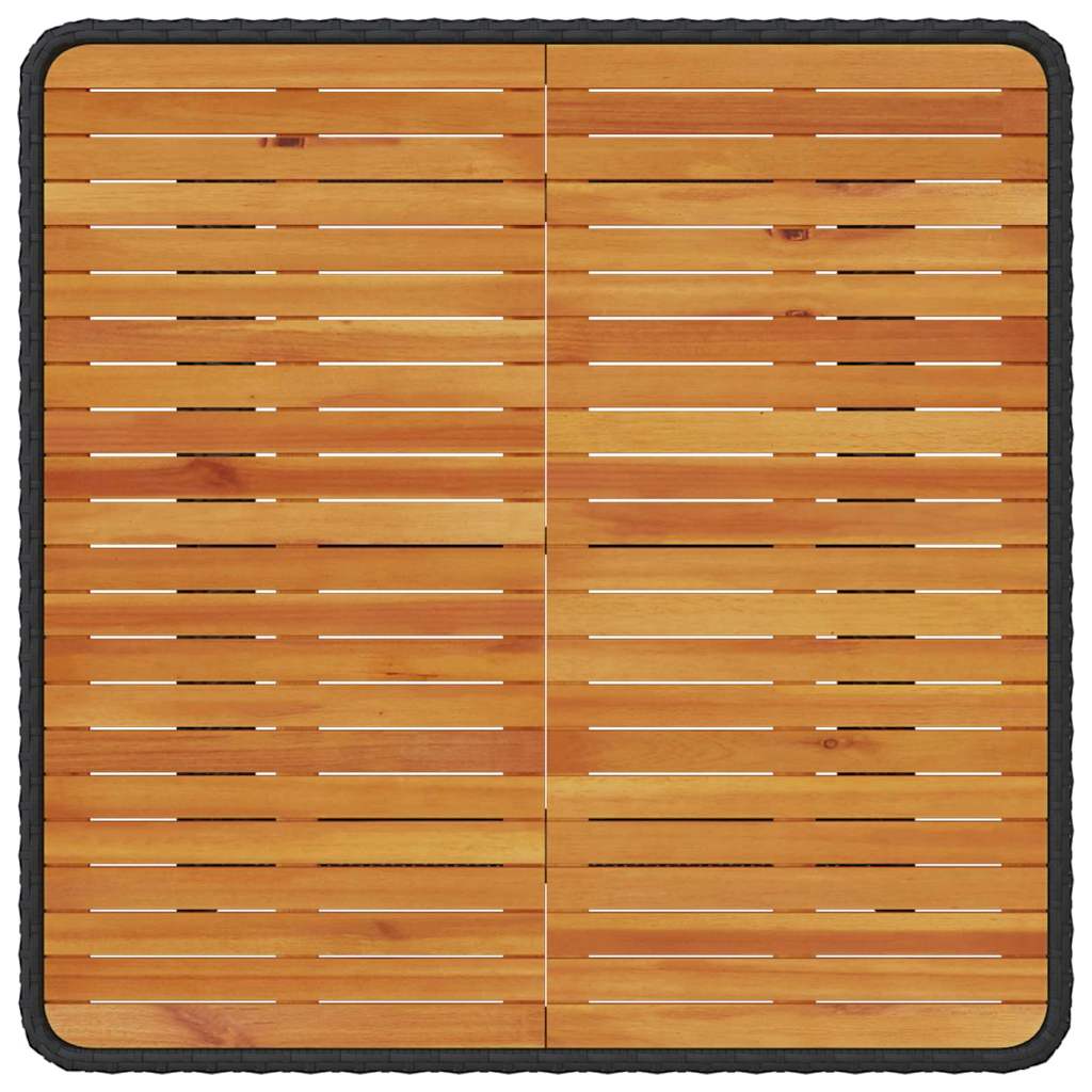 Garten Essgruppe 3 pcs Schwarz Poly Rattan