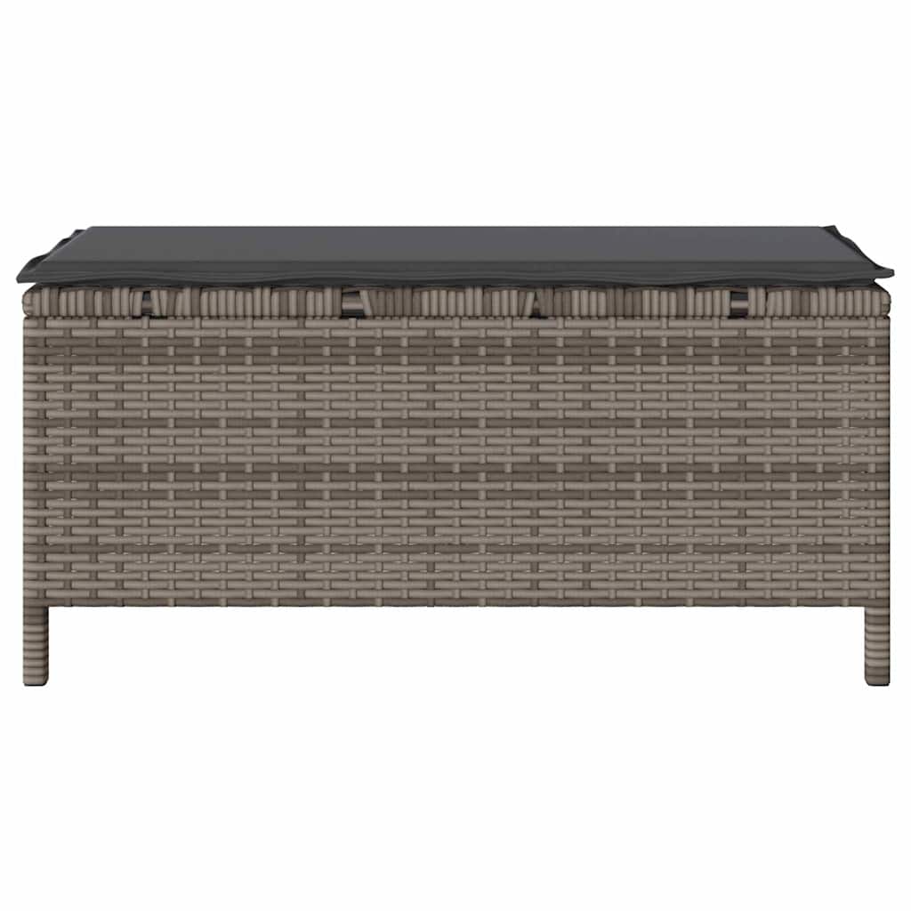 Garten Essgruppe 3 pcs Grau Poly Rattan