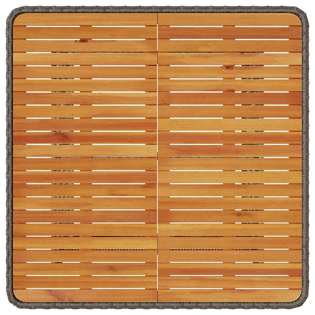 Garten Essgruppe 3 pcs Grau Poly Rattan