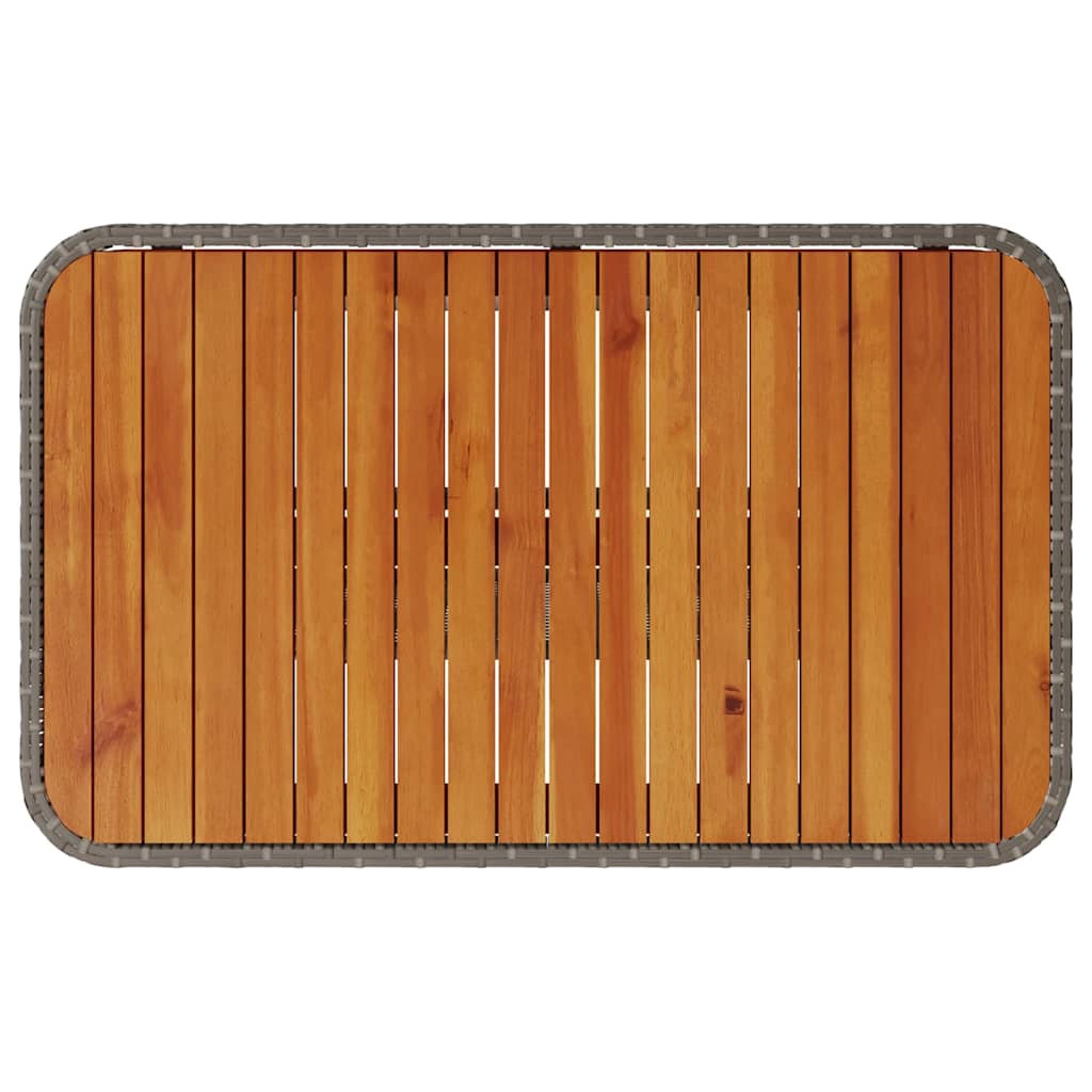 Garten Essgruppe 3 pcs Grau Poly Rattan