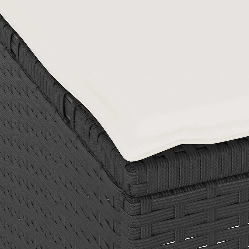 Garten Essgruppe 4 pcs Schwarz Poly Rattan