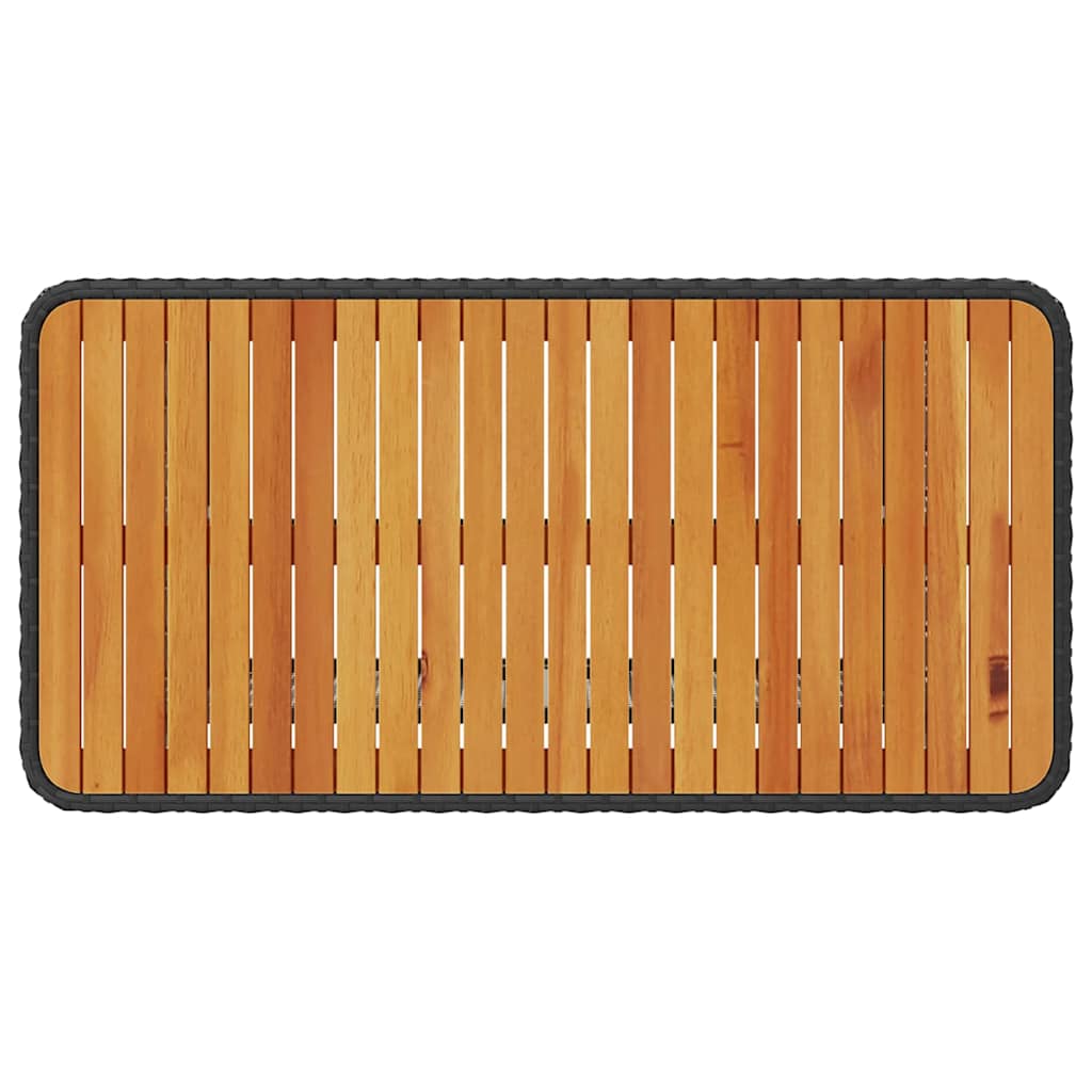 Garten Essgruppe 4 pcs Schwarz Poly Rattan