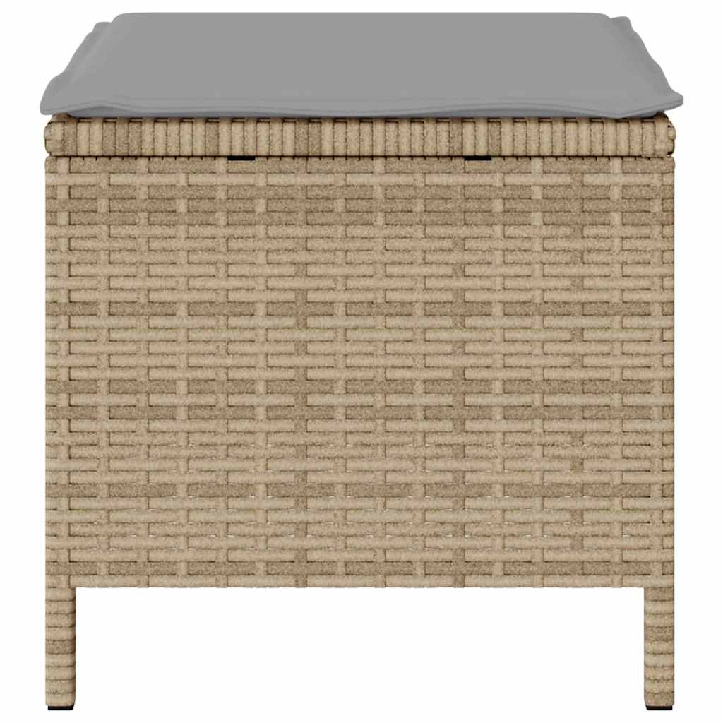 Garten Essgruppe 4 pcs Beige Poly Rattan