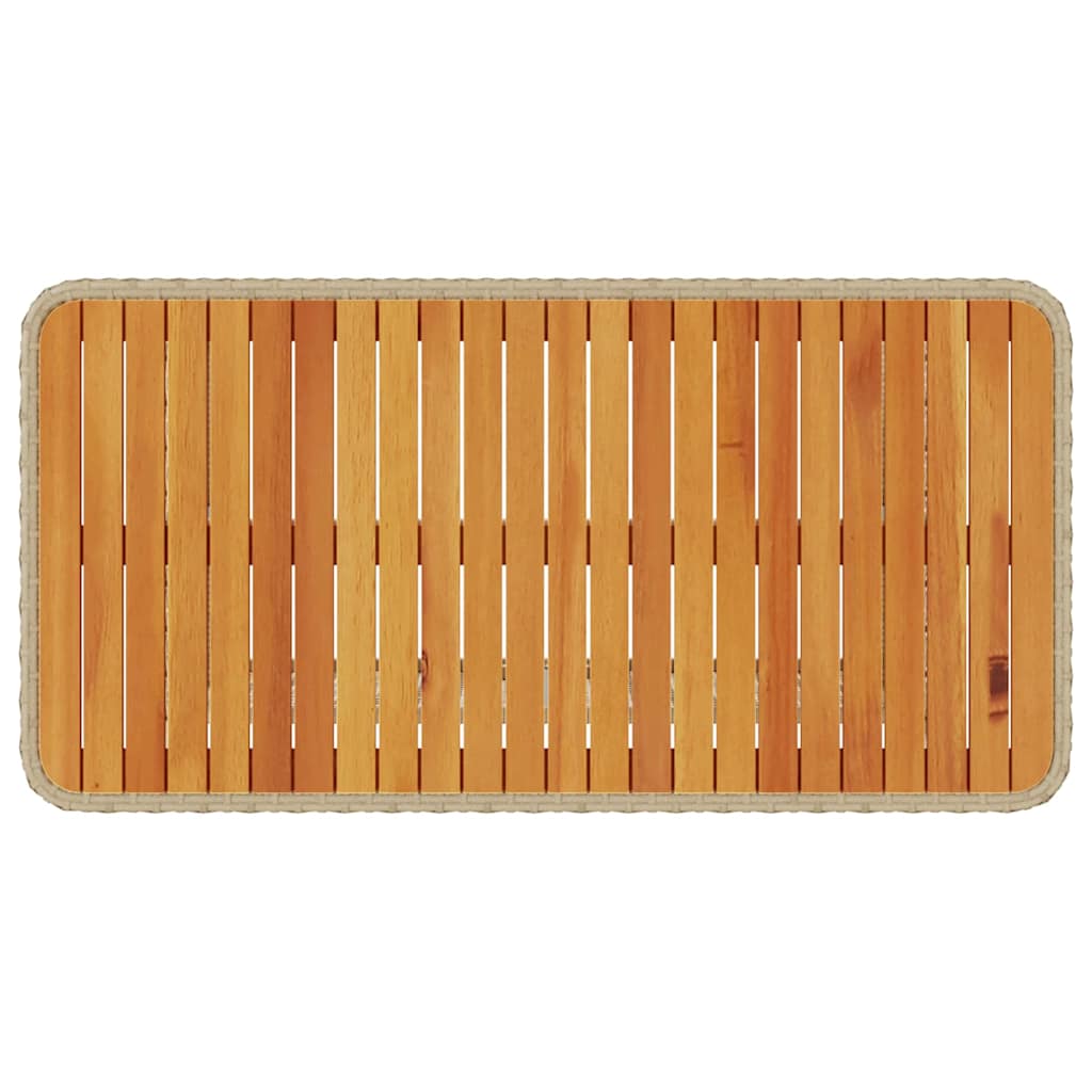 Garten Essgruppe 4 pcs Beige Poly Rattan