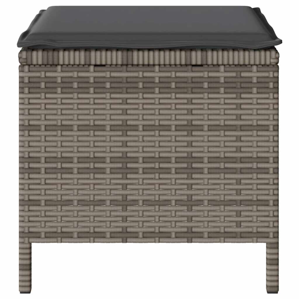 Garten Essgruppe 4 pcs Grau Poly Rattan