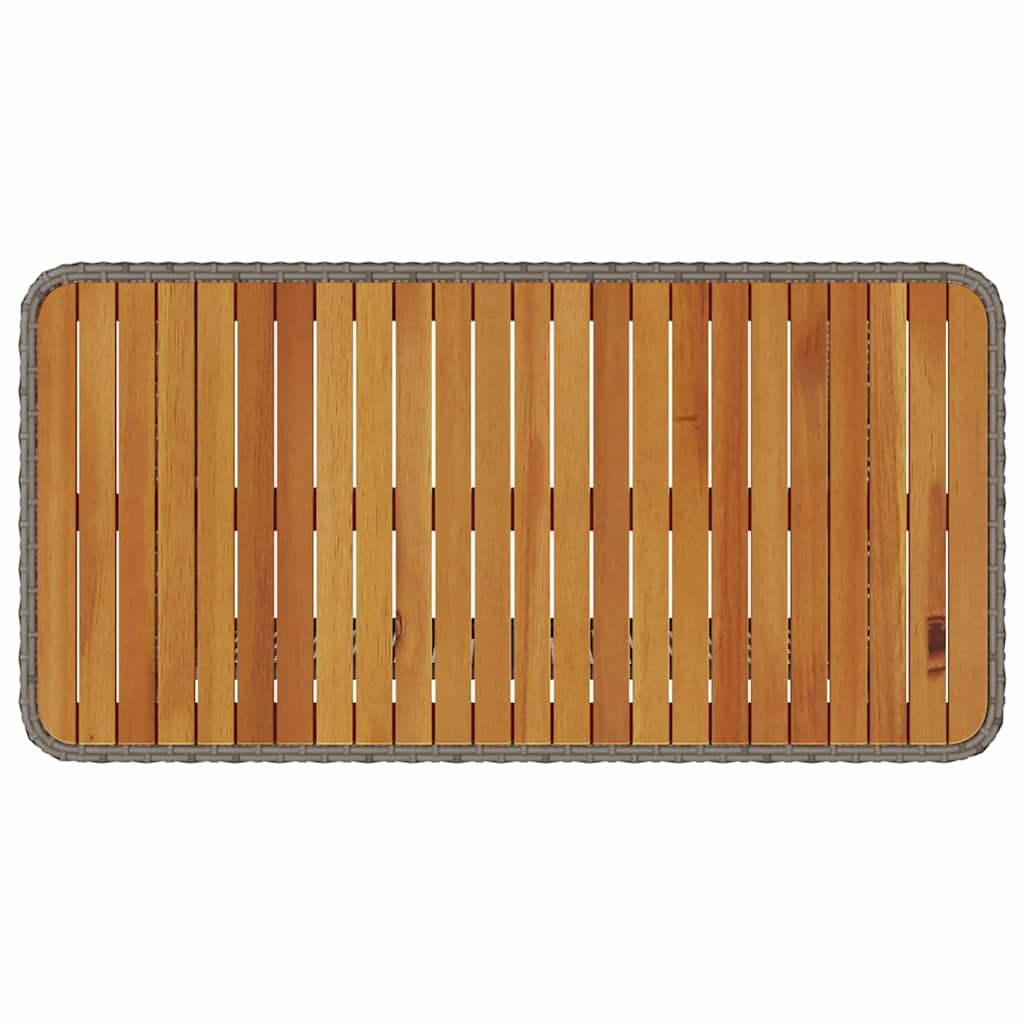 Garten Essgruppe 4 pcs Grau Poly Rattan