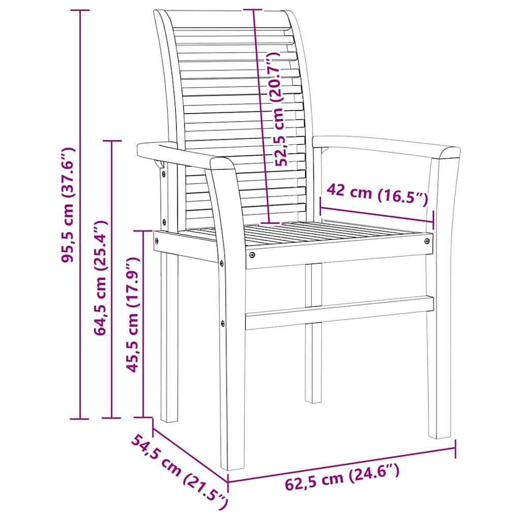 Stapelhocker für den Garten Braun 62,5 x 54,5 x 95,5 cm