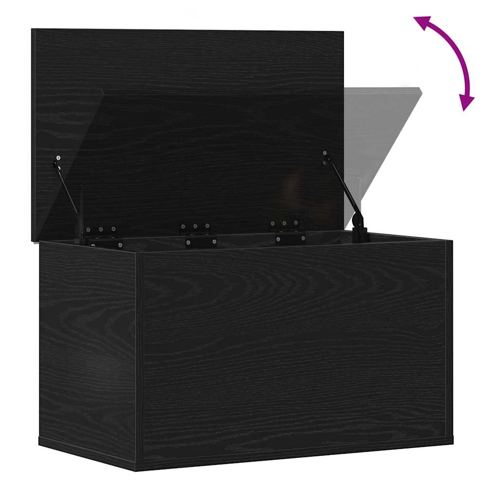 Aufbewahrungsbox Schwarz Eichen-Optik 60 x 35 x 35 cm