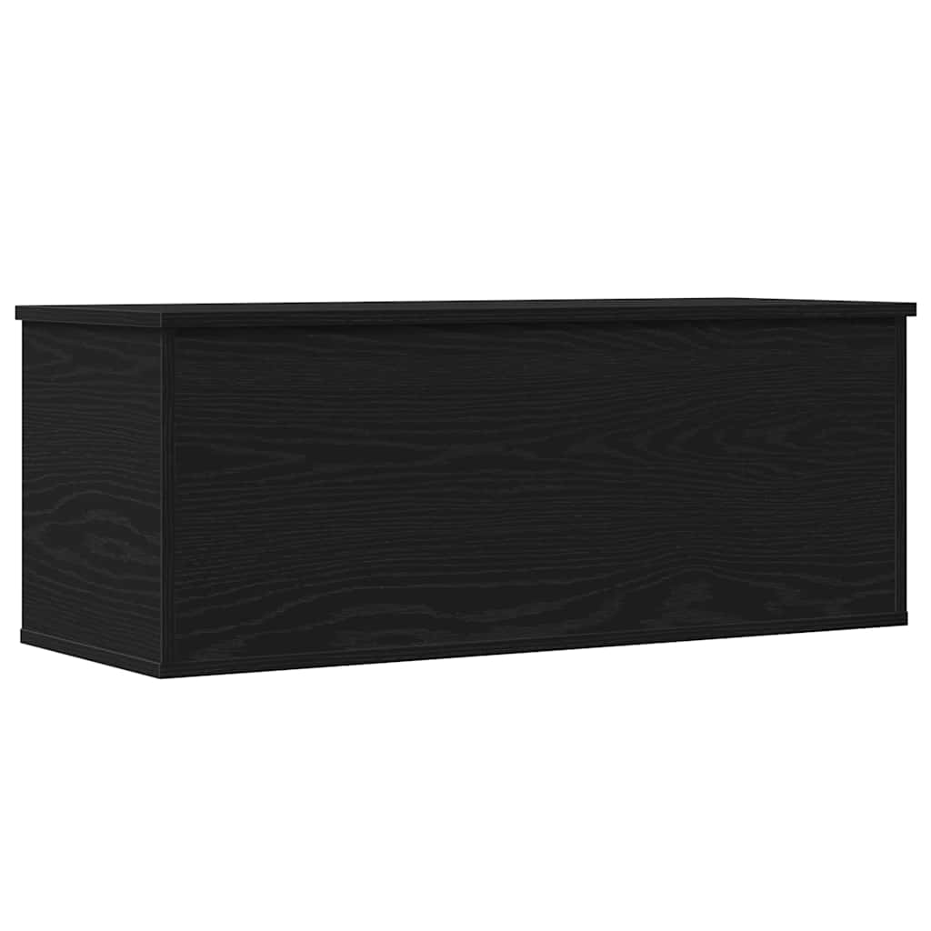 Aufbewahrungsbox Schwarz Eichen-Optik 90 x 35 x 35 cm