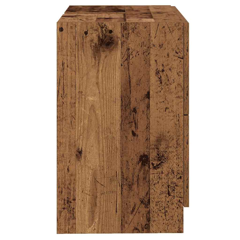 Waschtischschrank mit Tür Altholz 78 x 37 x 59 cm Holzwerkstoff