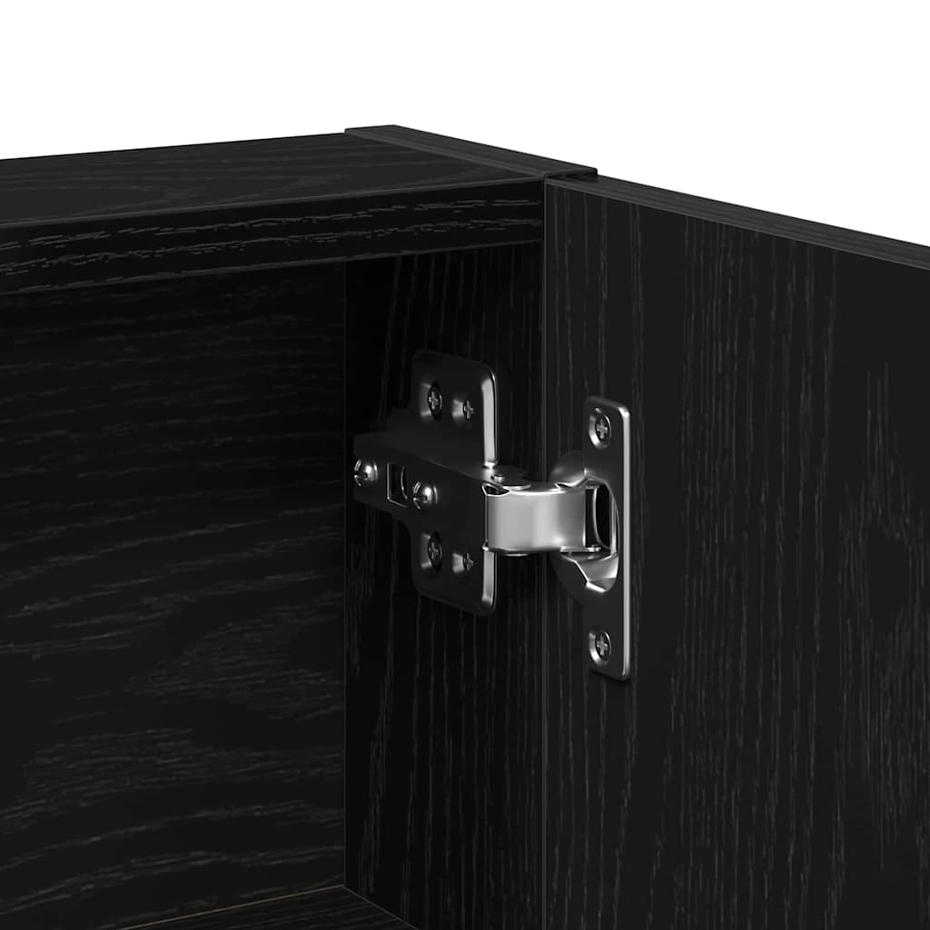 Schminktisch mit Speicher Schwarz Eichen-Optik 80 x 35 x 132 cm