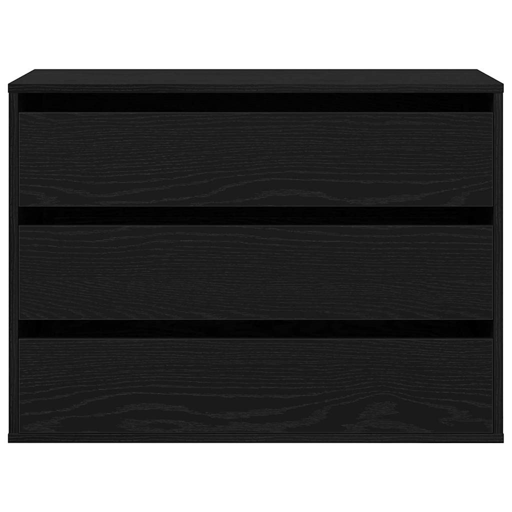 Kommode mit Schubladen Schwarz Eichen-Optik 80 x 41 x 58 cm