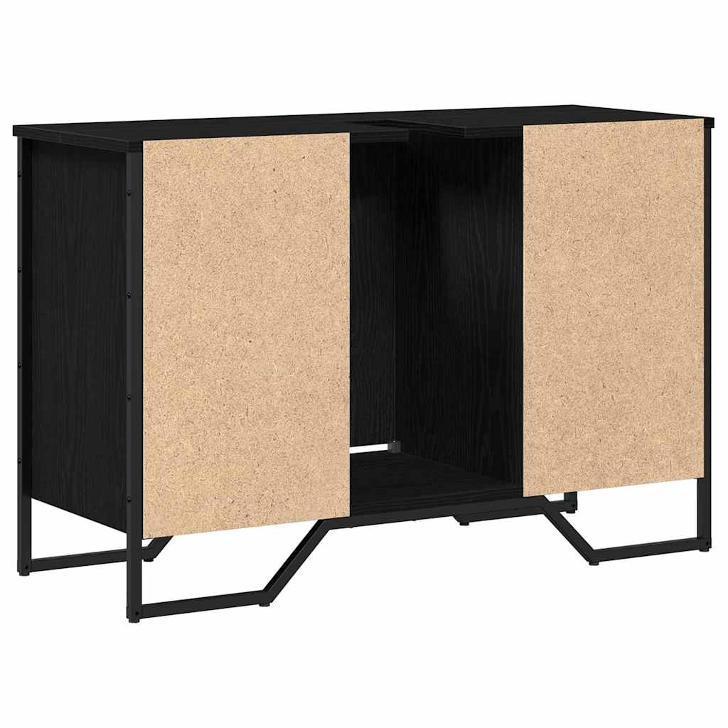 Waschbeckenschrank Schwarze Eiche 91 x 35 x 60 cm Holzwerkstoff