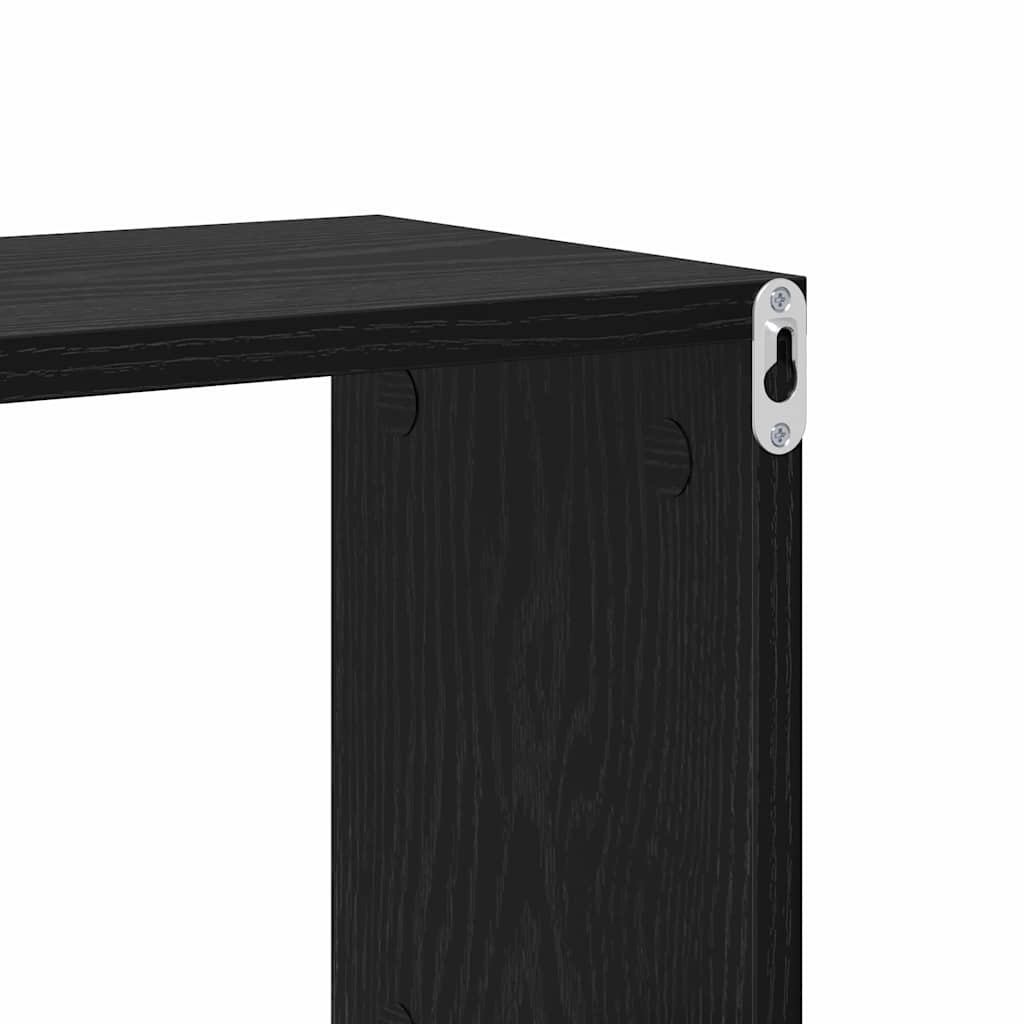 Wandregal mit Regal Wandmontiert Sonstiges Schwarz Eichen-Optik