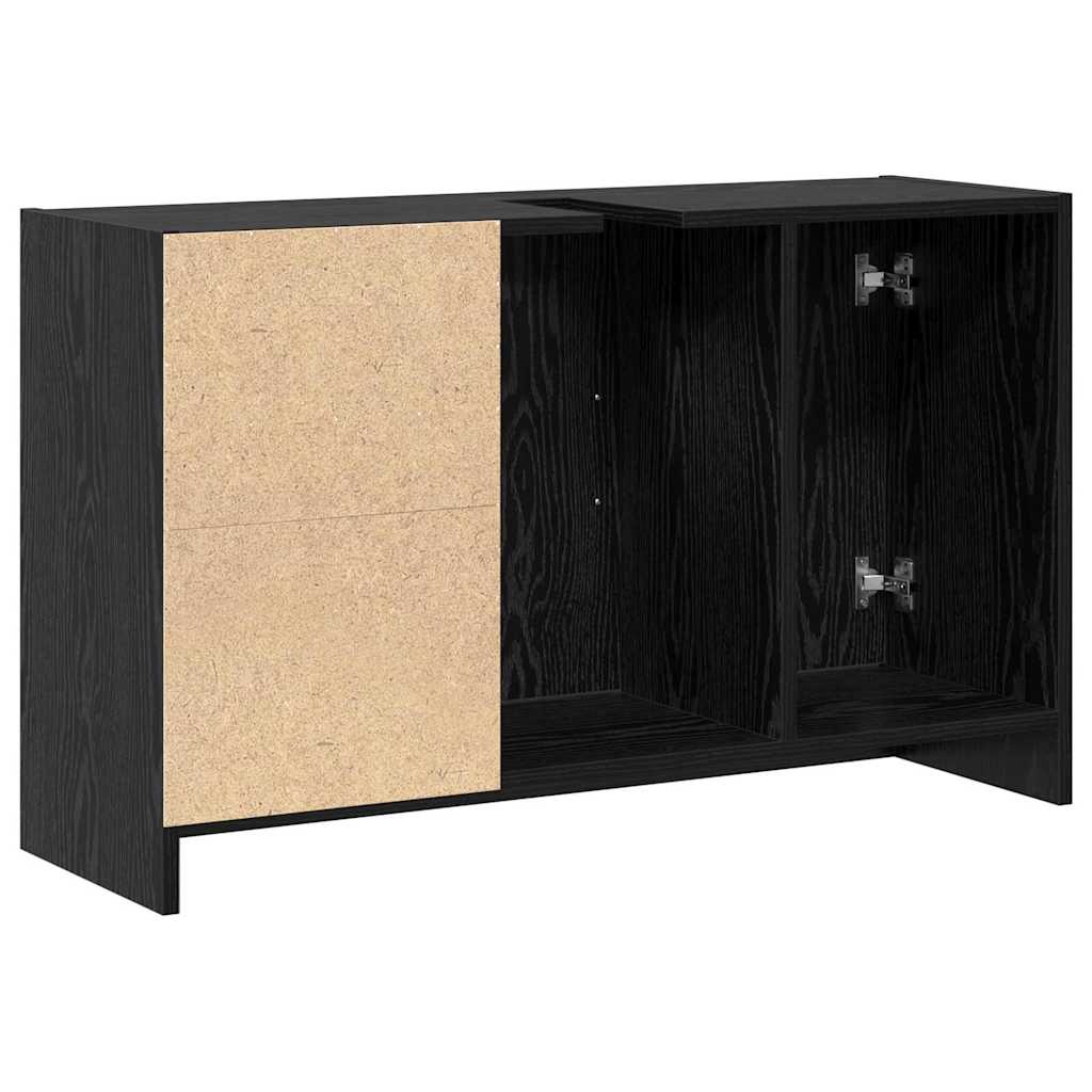 Waschbecken-Schrank mit Speicher Schwarze Eiche 90 x 29 x 55 cm