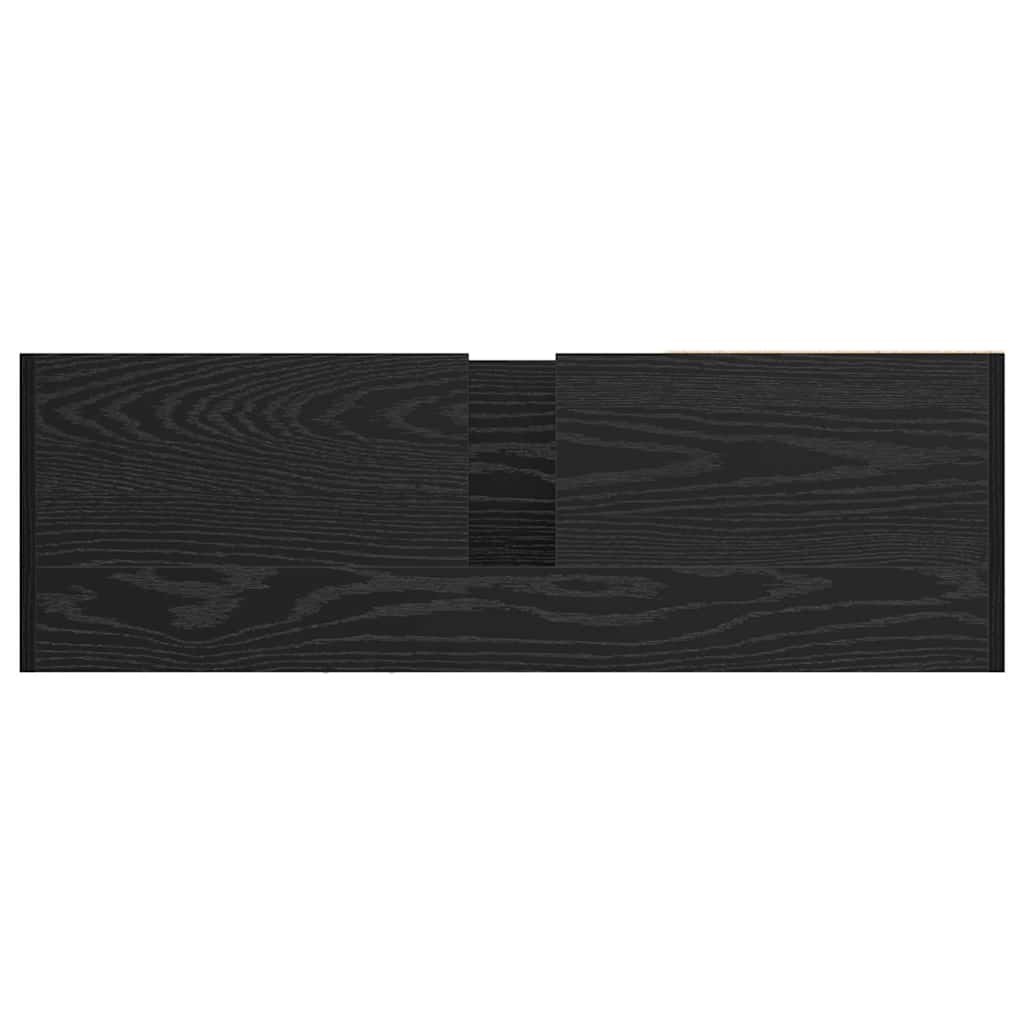 Waschbecken-Schrank mit Speicher Schwarze Eiche 90 x 29 x 55 cm