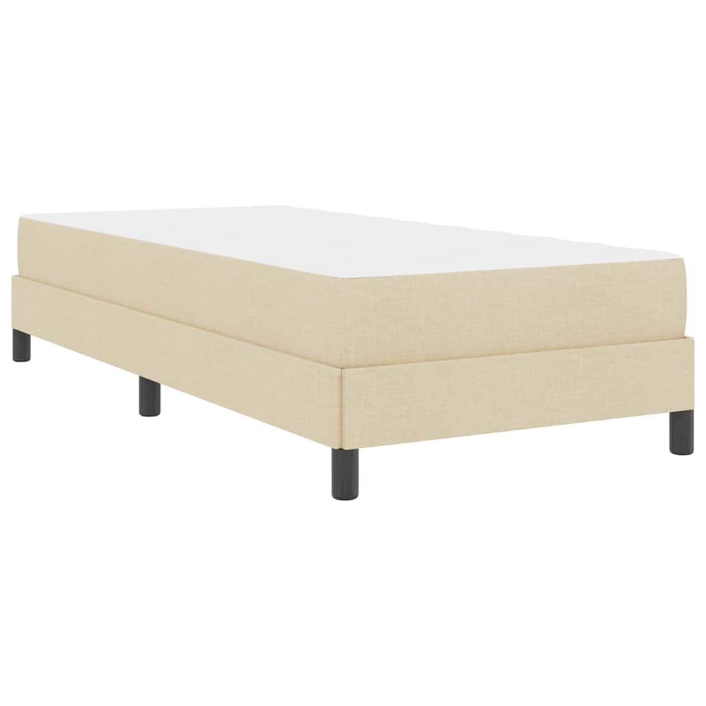 Boxspringbett mit Matratze Creme 90 x 190 cm Stoff