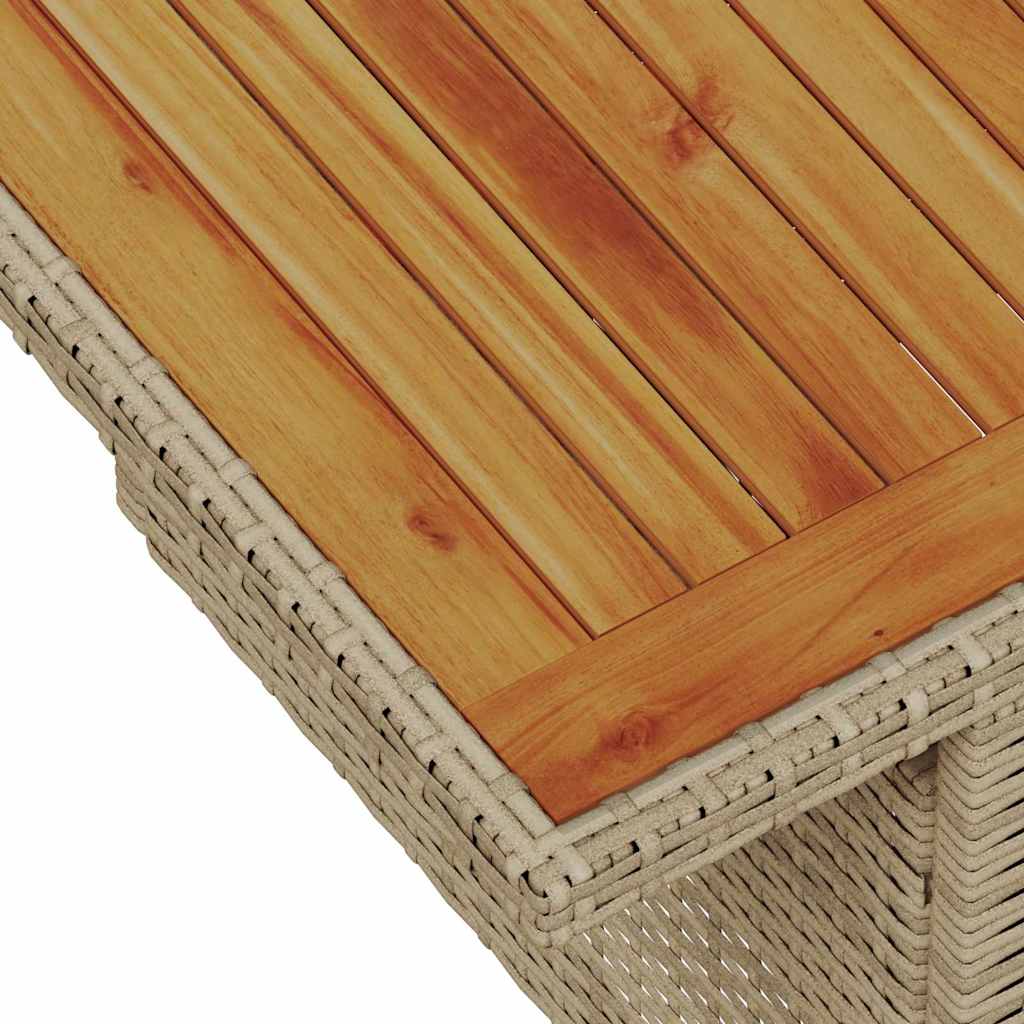 Garten-Sofa-Set mit Speicher 6 pcs Beige Poly Rattan