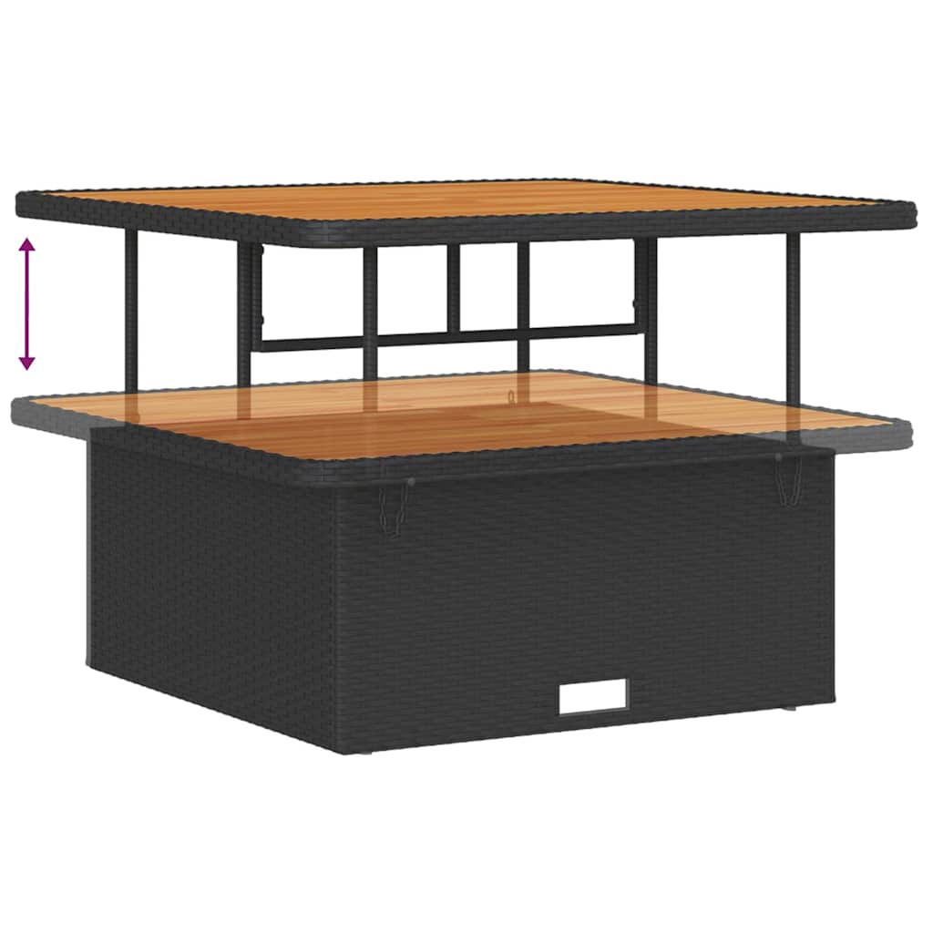 Garten-Sofa-Set 8 pcs Schwarz Poly-Rattan