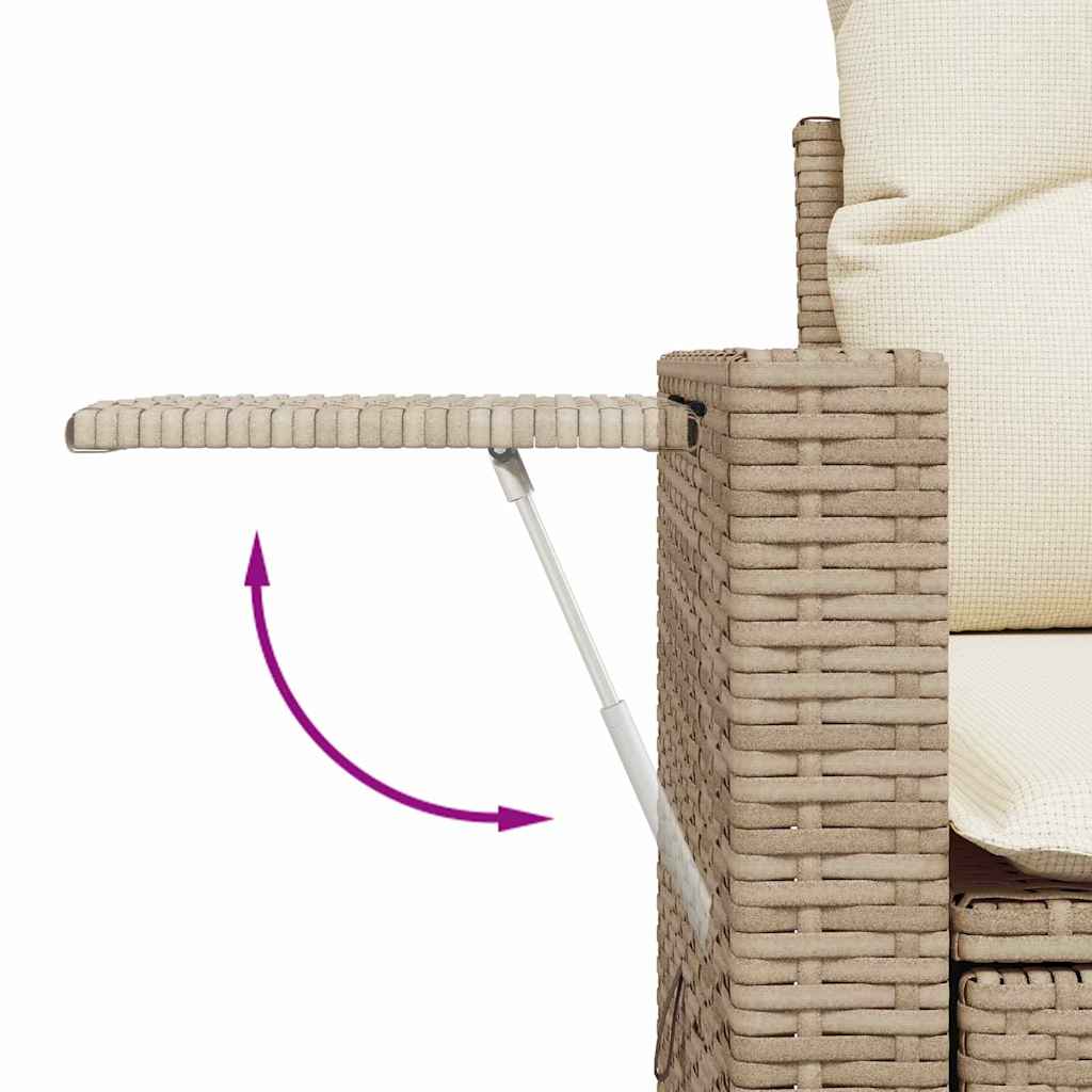 Garten-Sofa-Set 14 pcs Beige Poly-Rattan