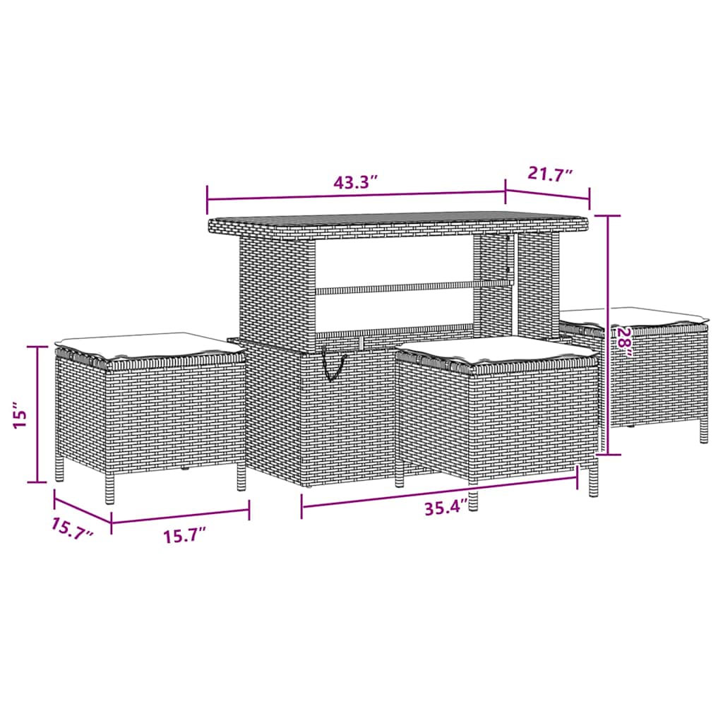 Garten-Sofa-Set 10 pcs Schwarz Poly-Rattan