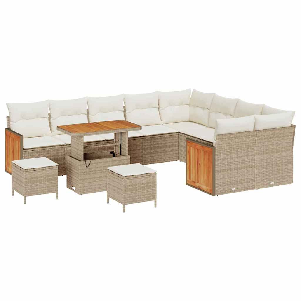 Garten-Sofa-Set 12 pcs Beige und Creme 90 x 55 x 71 cm