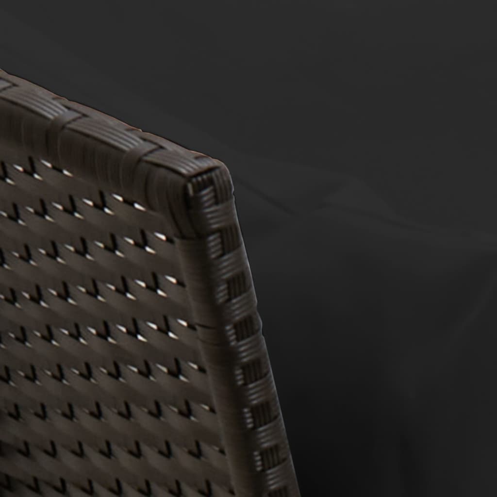 3-tlg. Garten-Sofagarnitur mit Kissen Schwarz Poly Rattan