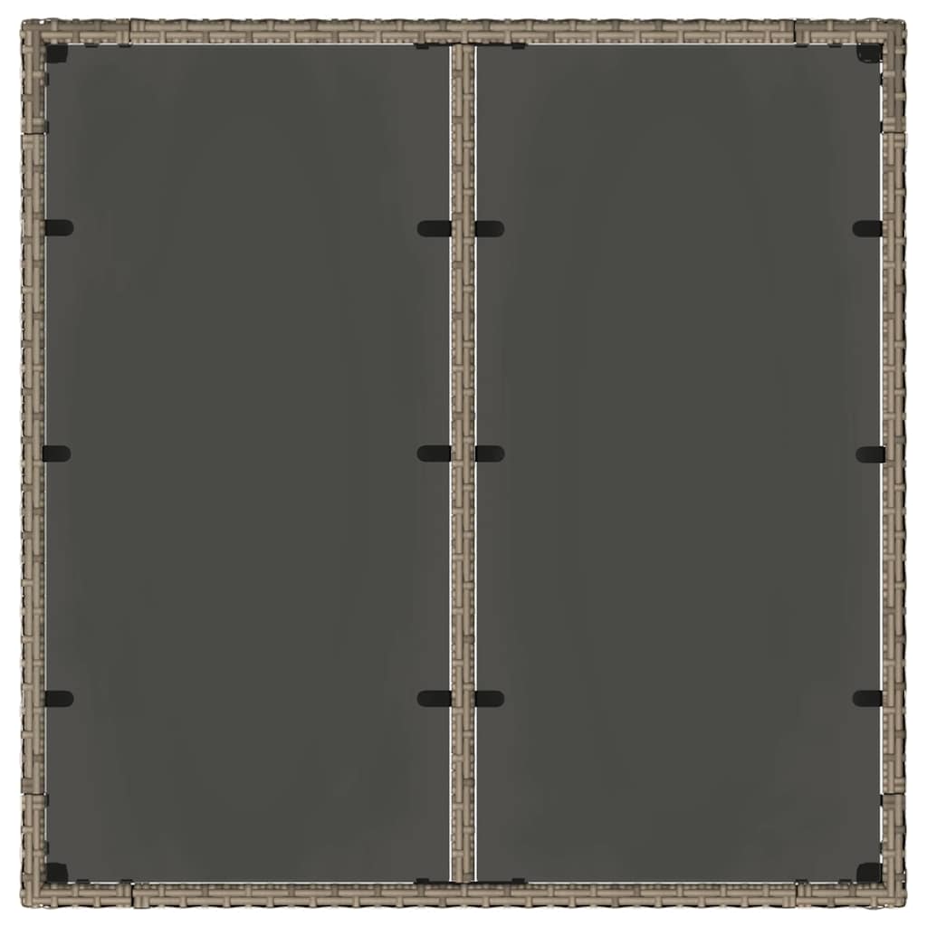 Garten Essgruppe 5 pcs Grau 90 x 90 x 75 cm Poly-Rattan