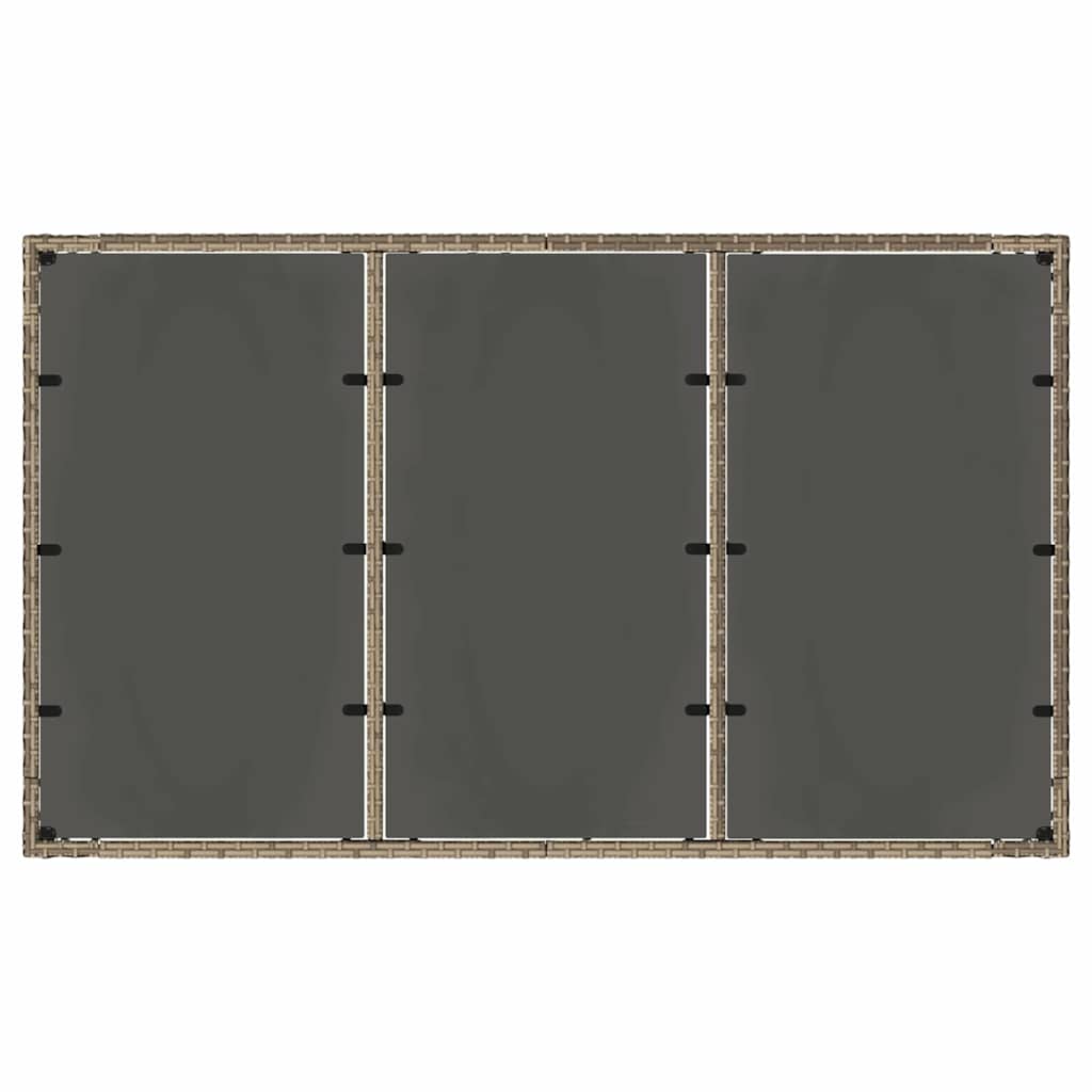 Garten Essgruppe 7 pcs Grau 150 x 90 x 75 cm Poly-Rattan