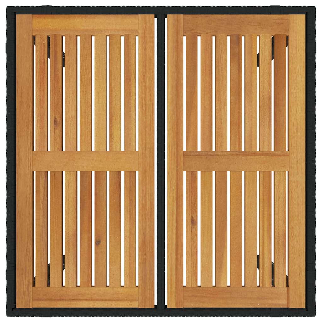 Garten Essgruppe 3 pcs Schwarz und Braun 90 x 90 x 75 cm