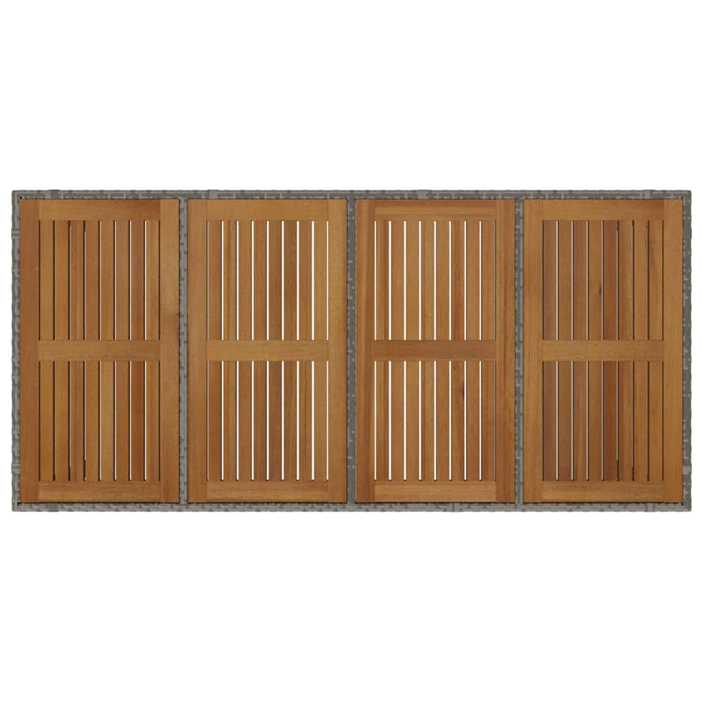 Garten Essgruppe 9 pcs Grau und Braun 190 x 90 x 75 cm