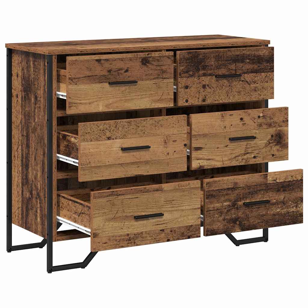 Kommode Sonstiges Altholz 91 x 35,5 x 74,5 cm Holzwerkstoff