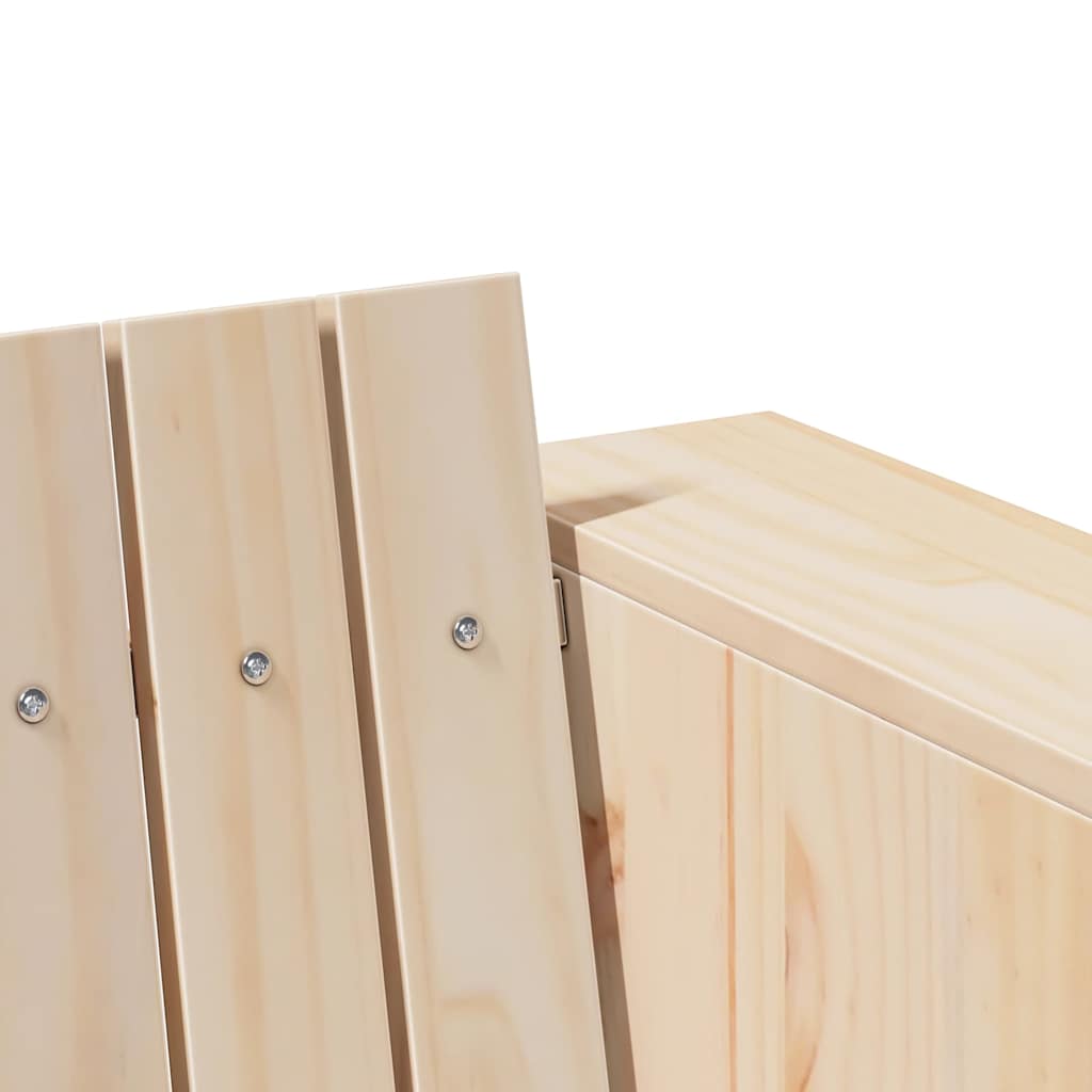 Gartensofa Braun 134 x 60 x 62 cm Massivholz Kiefer