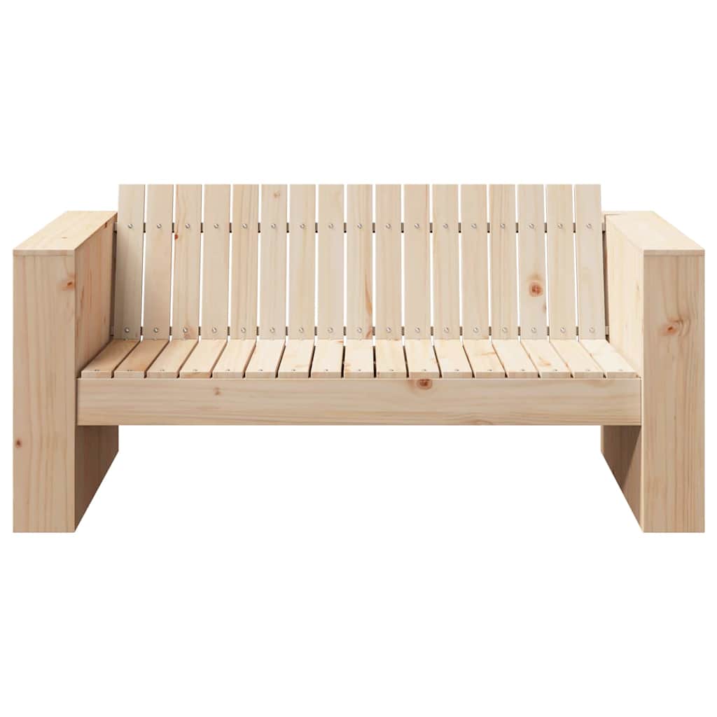 Gartensofa Braun 134 x 60 x 62 cm Massivholz Kiefer