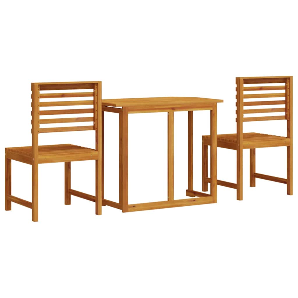 3-teiliges Garten-Bistro-Set - aus robustem Akazienholz